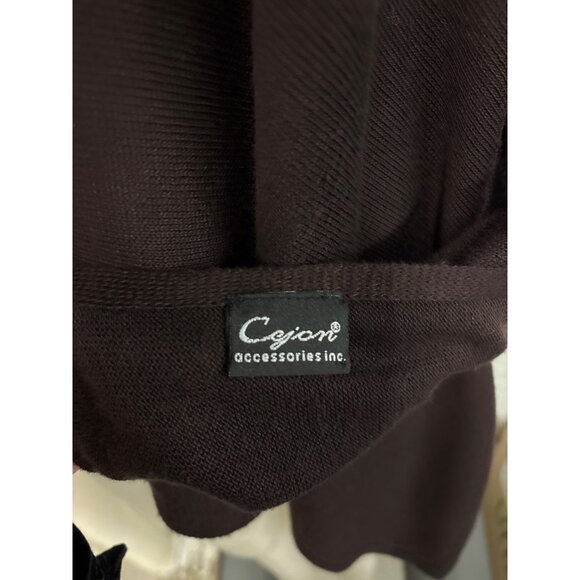 Cejon Womens Asymmetrical Dark Brown Lightweight Poncho - Picture 9 of 9